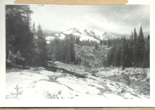 Mount Adams early in 1958, viewed from the foothills above Glenwood. Photograph by Walt Danielson.